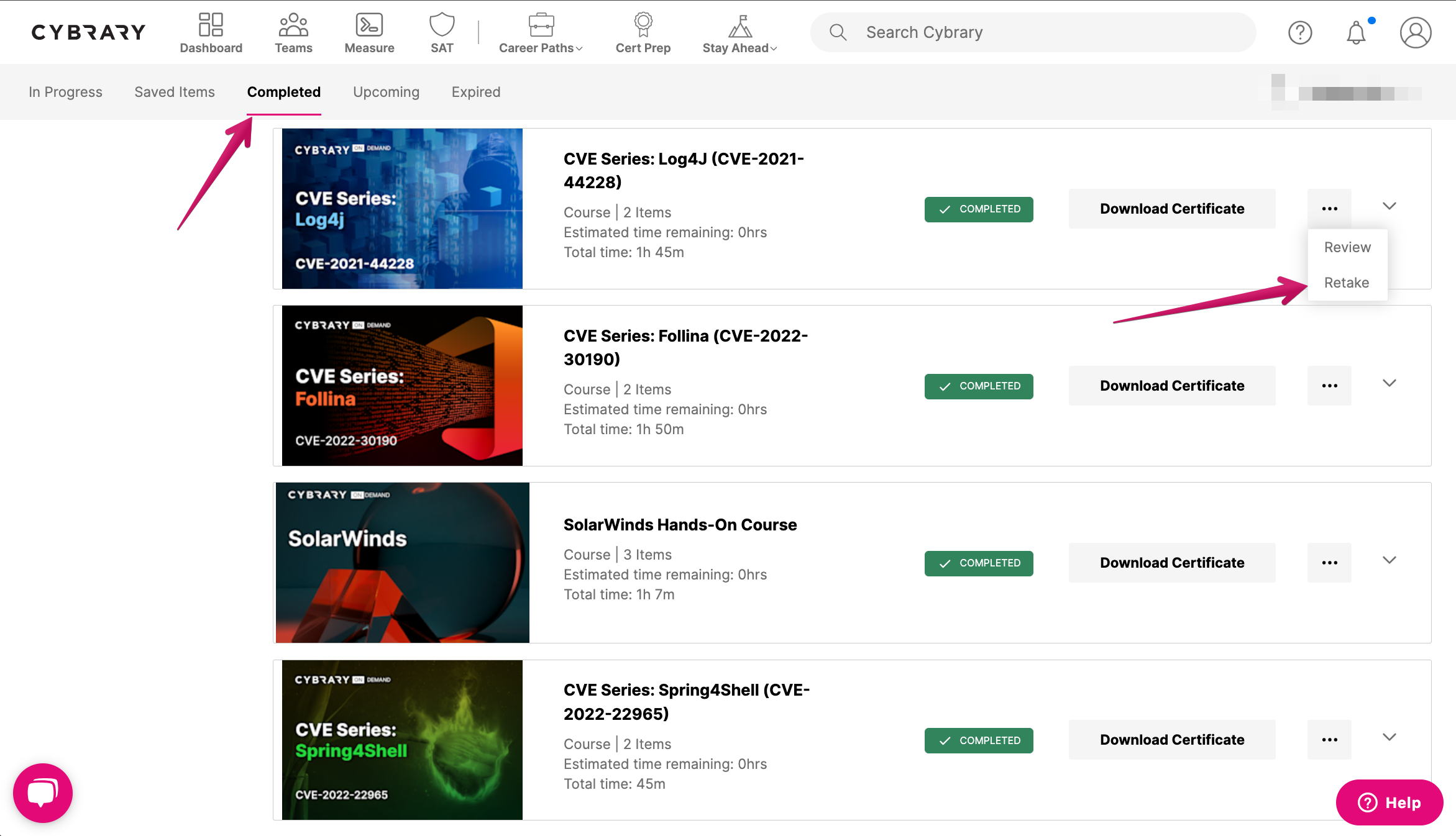 Completed Courses | Cybrary 2025-05-02 15-39-32.png
